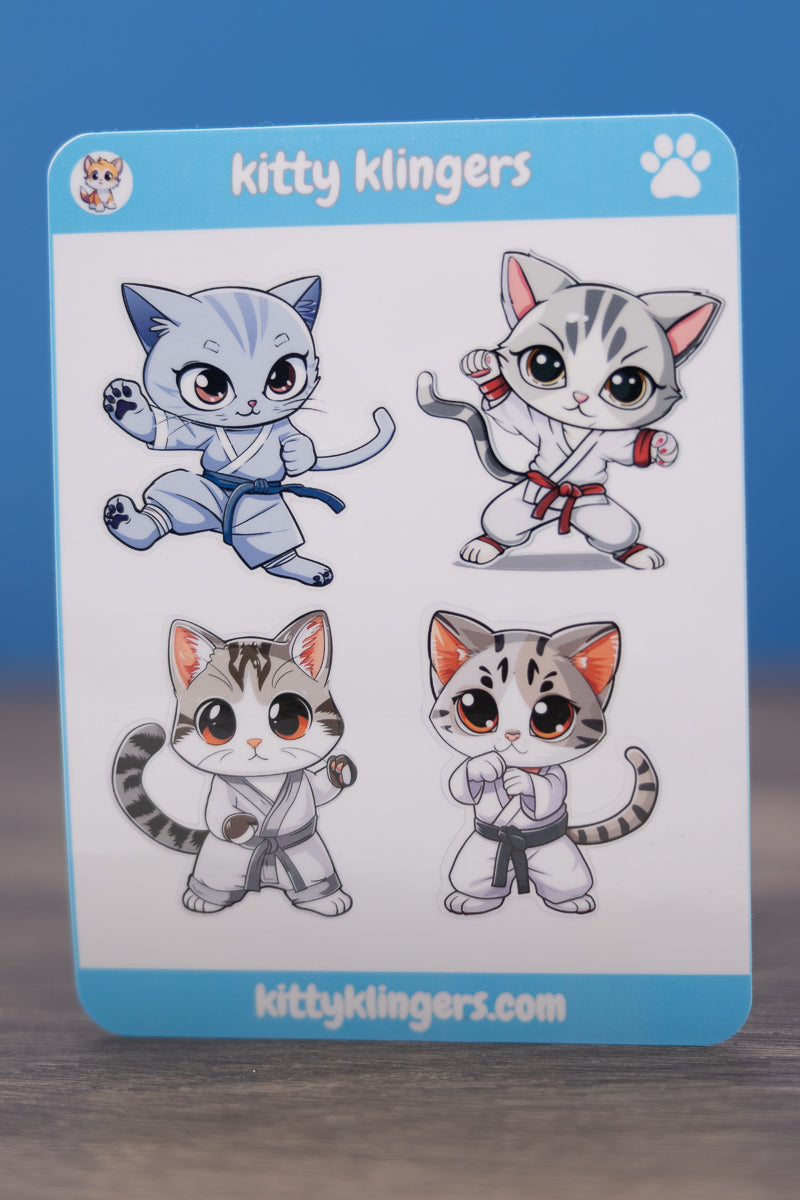 🐱🥋 Karate Kitty Vinyl Sticker: Unleash the Feline Warrior Within! 🥋🐱