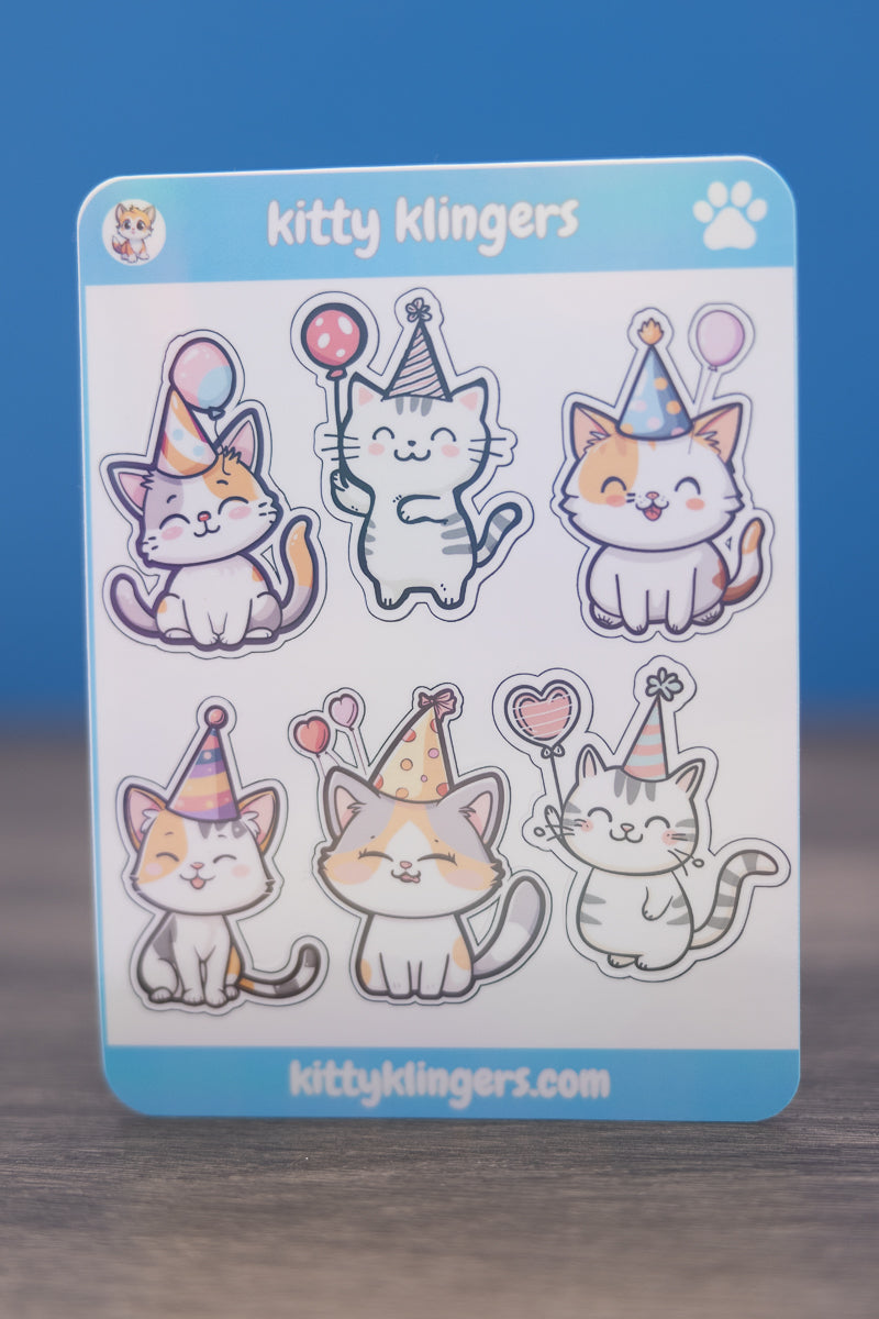 🐱🎉 Birthday Kitty Vinyl Sticker: Celebrate in Purr-fect Style! 🎉🐱