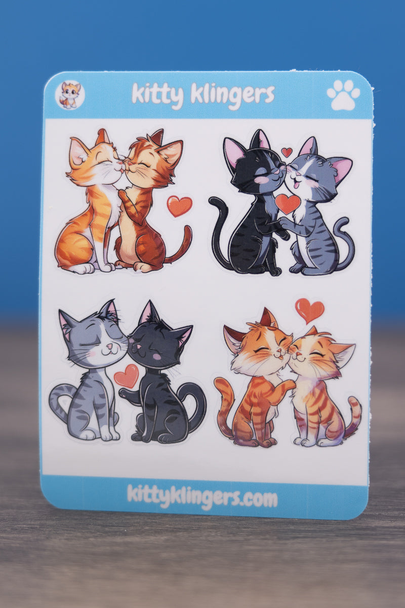 🐱❤️ Kitty Love Vinyl Sticker: A Tale of Two Hearts, Meow & Forever! ❤️🐱