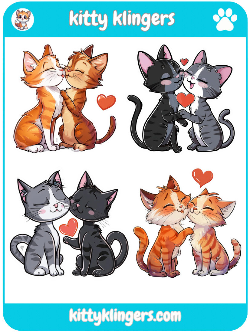 🐱❤️ Kitty Love Vinyl Sticker: A Tale of Two Hearts, Meow & Forever! ❤️🐱