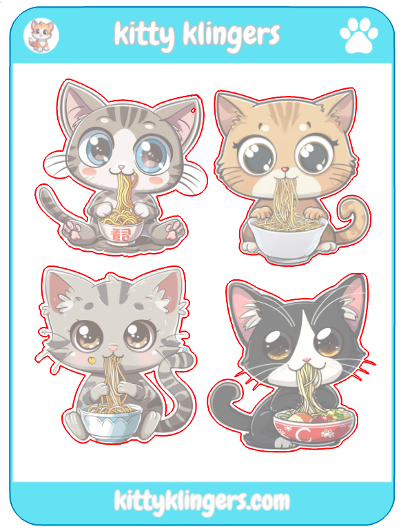 🐱🍜 Ramen Kitty Vinyl Sticker: Savor the Noodle Nuzzles! 🍜🐱