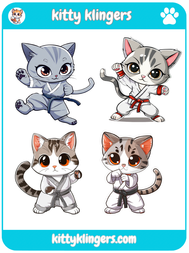 🐱🥋 Karate Kitty Vinyl Sticker: Unleash the Feline Warrior Within! 🥋🐱