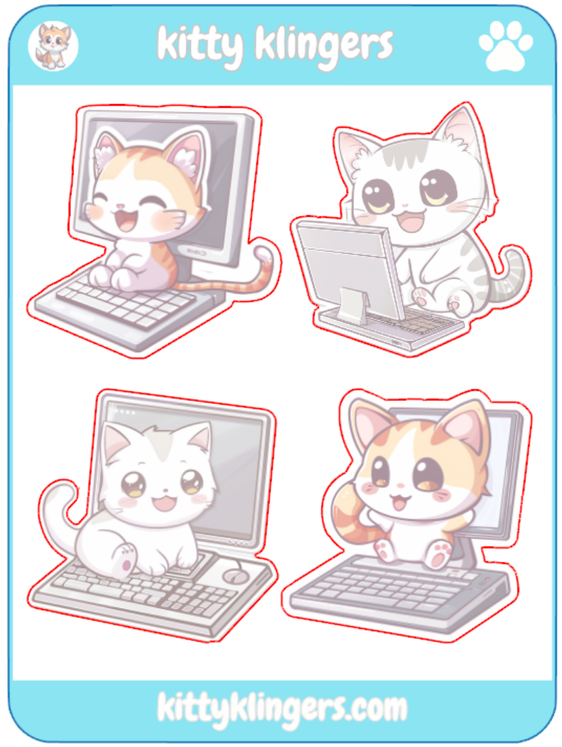 🐱💻 Keyboard Stealer Kitty Vinyl Sticker: Embrace the Mischief! 💻🐱