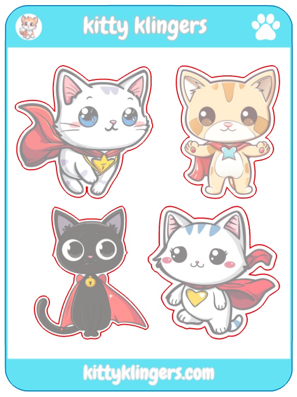 🐱💥 Super Hero Kitty Vinyl Sticker: Unleash the Paw-some Power! 💥🐱