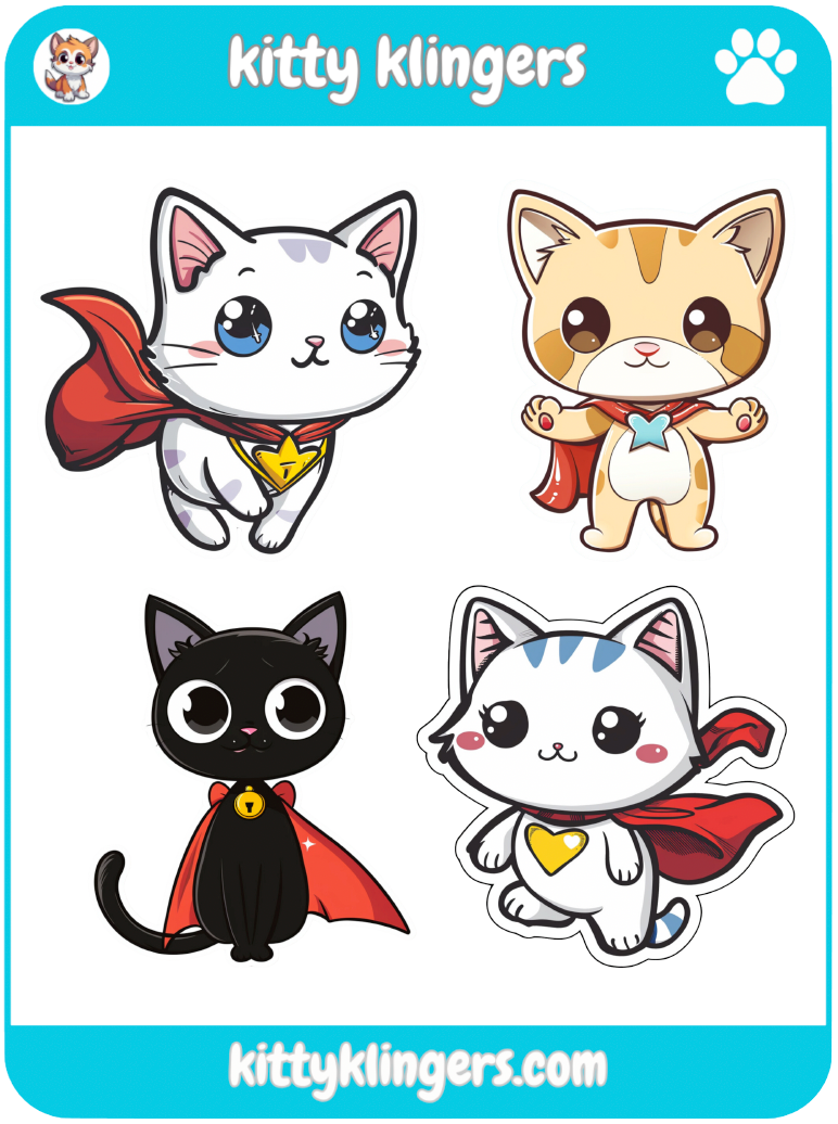 🐱💥 Super Hero Kitty Vinyl Sticker: Unleash the Paw-some Power! 💥🐱